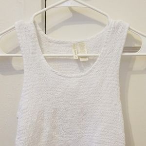 100% Rayon white tank top.